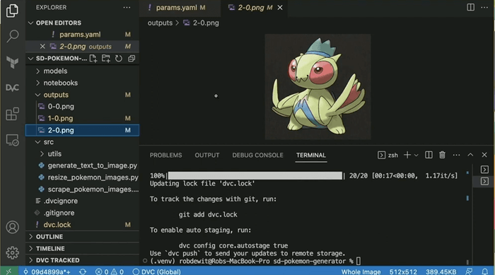 Pokémon image generated with LoRA